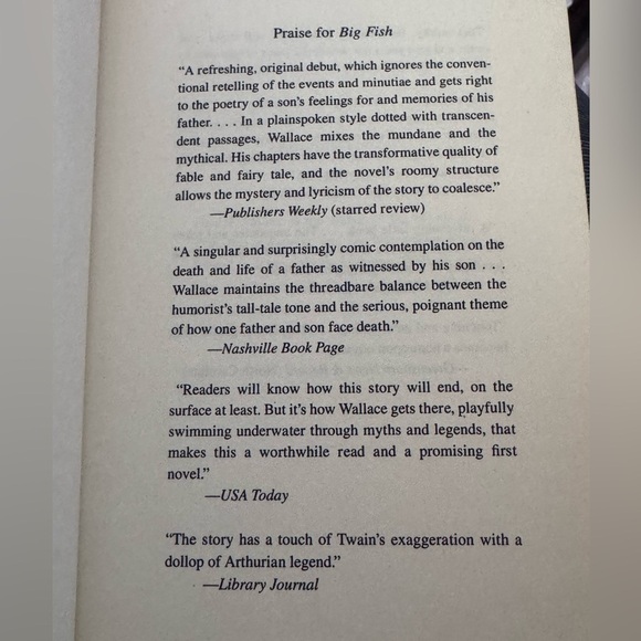 📖 Vintage Stunning Big Fish 2003 Trade Paper Back Book by Daniel Wallace 📚 - Picture 6 of 14